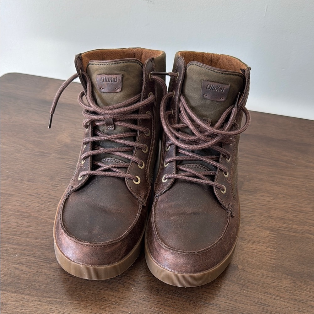 Olukai Men's Molina Husk/Dark Oak | Size 11.5 | Brand New